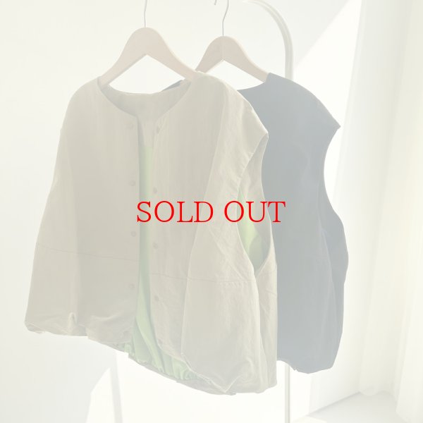 画像24: 【インスタliveご紹介アイテム】bi-color cocoon vest (24)
