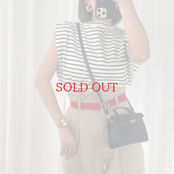 画像14: 【 liveご紹介アイテム】high-waist tuck pants (belt set) (14)