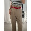 画像3: 【 liveご紹介アイテム】high-waist tuck pants (belt set) (3)