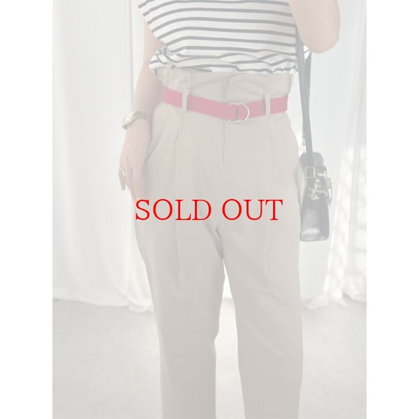 画像3: 【 liveご紹介アイテム】high-waist tuck pants (belt set) (3)