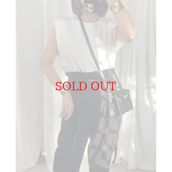 画像15: 【 liveご紹介アイテム】high-waist tuck pants (belt set) (15)