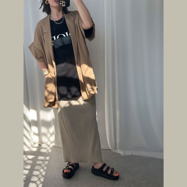 画像18: ●2025NEWカラー登場!!●激推し●リブナロースカート●LAMERの着回しベースアイテム●rib narrow skirt (18)