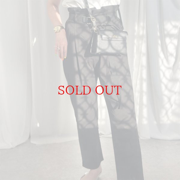画像10: 【 liveご紹介アイテム】high-waist tuck pants (belt set) (10)