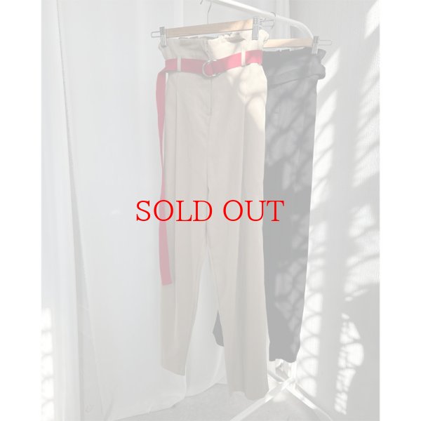 画像6: 【 liveご紹介アイテム】high-waist tuck pants (belt set) (6)