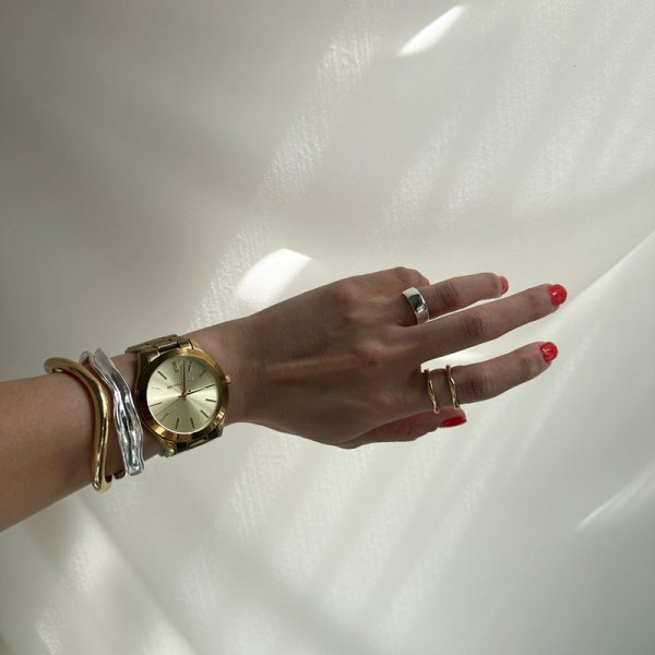 画像2: ◆【liveご紹介アイテム】silver × gold SET ring (2)