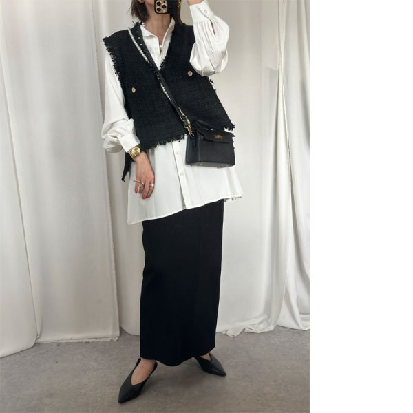 画像15: ●激推し●低身長さんも高身長さんもバランスよく着れるツイードベスト●新色登場●【LIVEご紹介アイテム】tweed short vest (15)