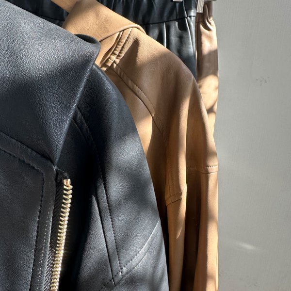 画像5: ●SALE●【liveご紹介アイテム】eco leather zip hoodie (5)