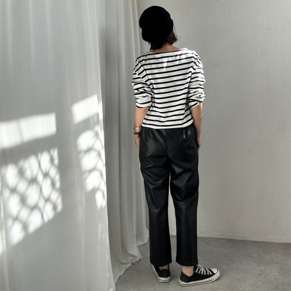 画像4: ●SALE●【liveご紹介アイテム】eco leather pants エコレザーパンツ (4)