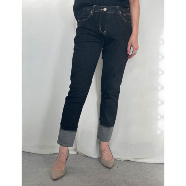 画像5: ●革命デニムシリーズ●【LIVEご紹介アイテム】●受注●裏起毛ロールアップデザインスキニーデニム (5)