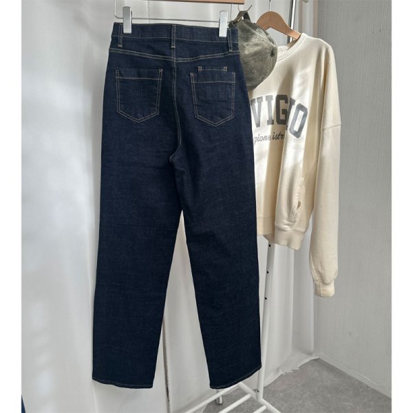 画像4: ●革命デニムシリーズ【liveご紹介アイテム】ハイウエストストレートデニム (4)