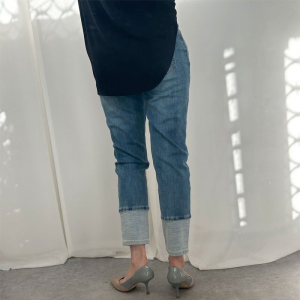 画像8: ●革命デニムシリーズ【liveご紹介アイテム】ロールアップデザインスキニーデニム (8)