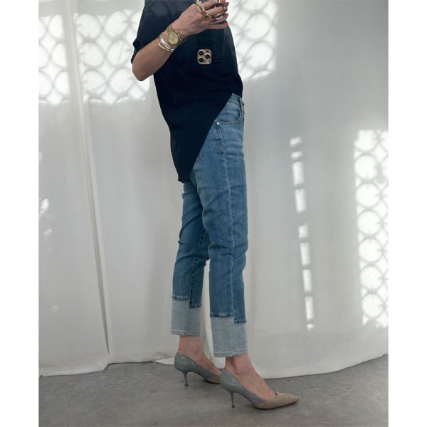 画像7: ●革命デニムシリーズ【liveご紹介アイテム】ロールアップデザインスキニーデニム (7)