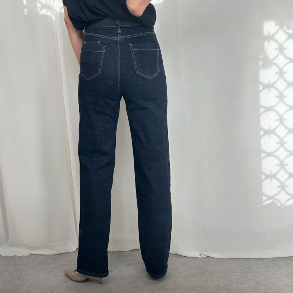 画像5: ●革命デニムシリーズ【liveご紹介アイテム】ハイウエストストレートデニム (5)