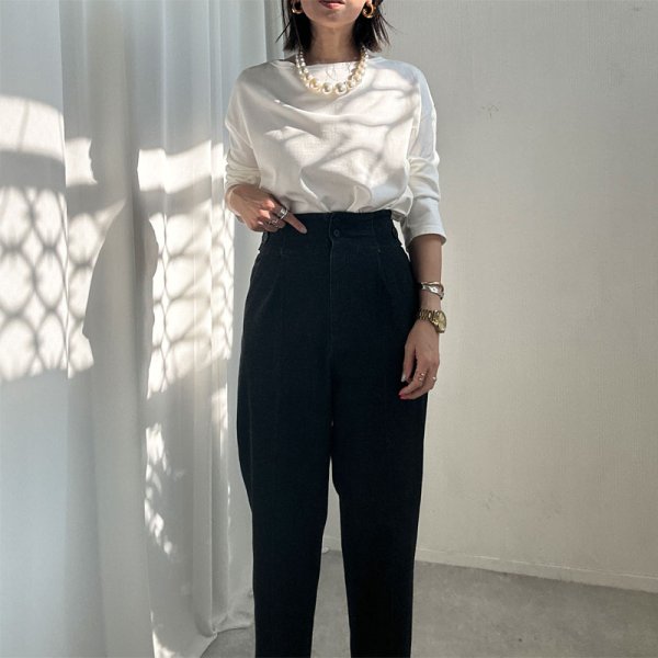 画像8: ●激推し●大人の雰囲気●襟の形と丈感が◎【liveご紹介アイテム】boatneck long T (8)