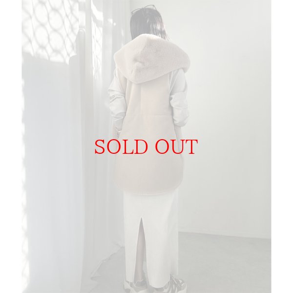 画像2: ●SALE●内側にもファーであったか【liveご紹介アイテム】hoodie fur vest (2)