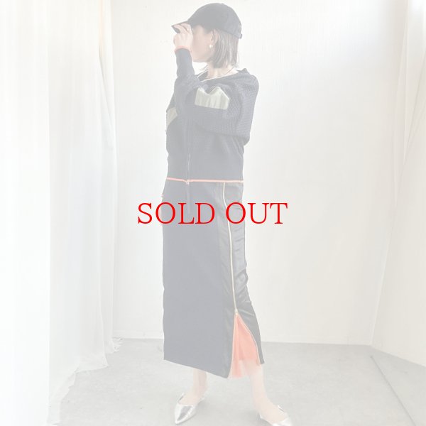 画像2: ●チュールがポイント●【liveご紹介アイテム】zip design tulle narrow skirt (2)