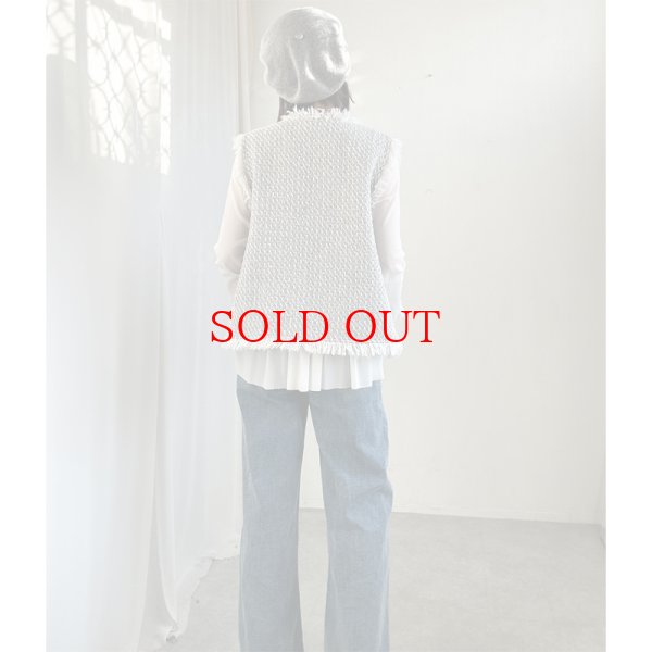 画像19: ●SALE●【12/16 LIVEアイテム】●低身長さんも高身長さんもバランスよく着れるツイードベスト●（ブラック×ホワイト） (19)