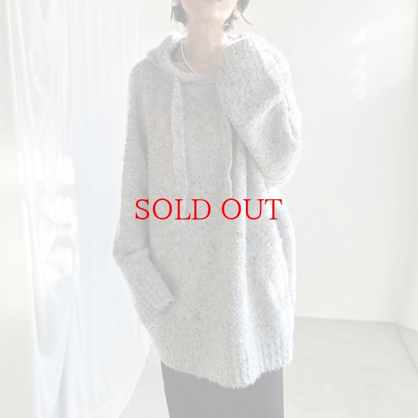 画像1: ●SALE●【liveご紹介アイテム】ネップヤーンオーバーフーディニット (1)