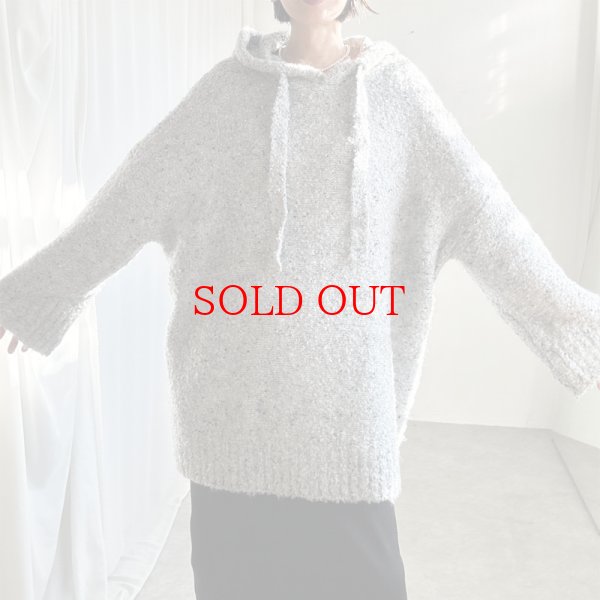 画像2: ●SALE●【liveご紹介アイテム】ネップヤーンオーバーフーディニット (2)