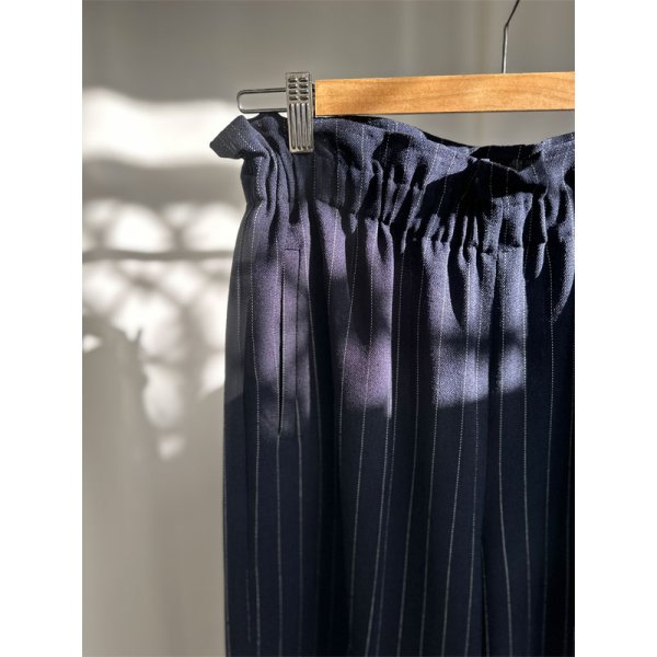 画像6: ●SALE●【LIVEご紹介アイテム】リネンライクピンストライプワイドパンツ(ジャケットとセットアップ可能) (6)