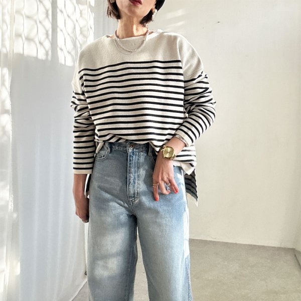 画像9: ●SALE●【LIVEご紹介アイテム】●ボーダーオーバープルオーバー (9)