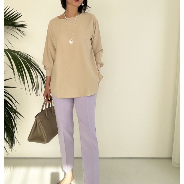 画像5: ◆遂に!!Lサイズ受付開始!!●激推し認定●LIVEご紹介アイテム】●ベーシックマルチリブ袖トップス（ロング） (5)