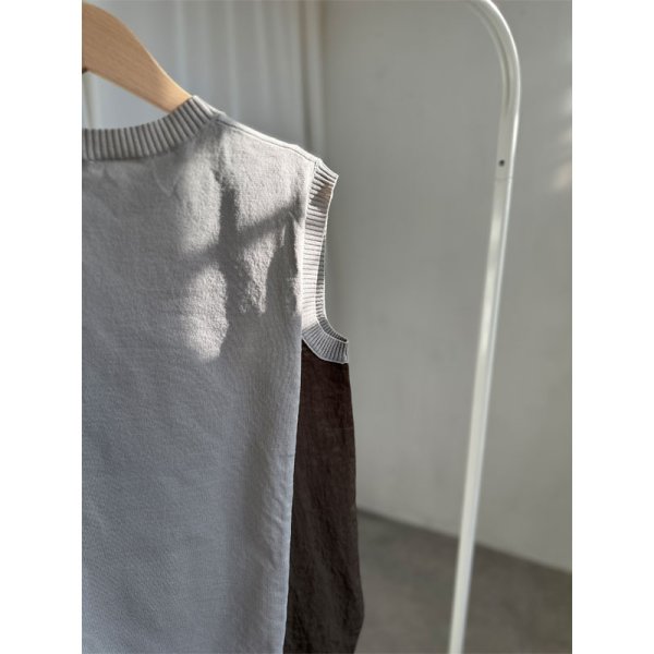 画像4: ●SALE●【LIVEご紹介アイテム】●ドッキングデザインニットトップス (4)