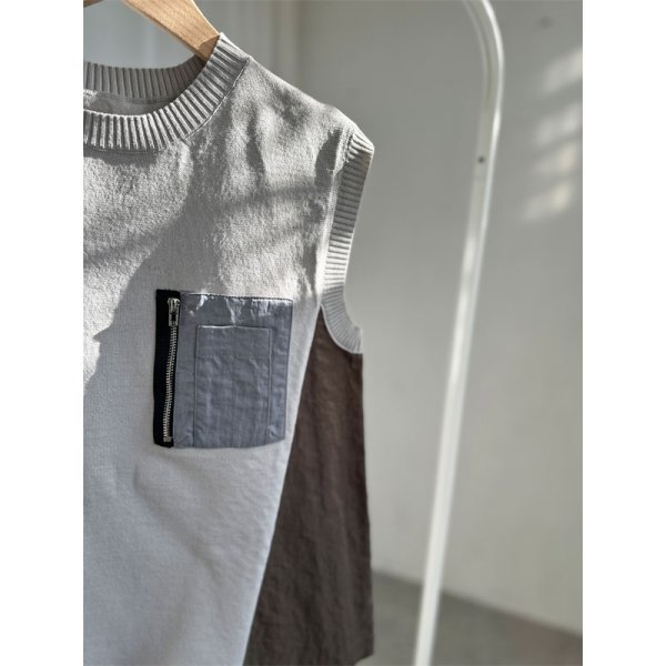 画像3: ●SALE●【LIVEご紹介アイテム】●ドッキングデザインニットトップス (3)