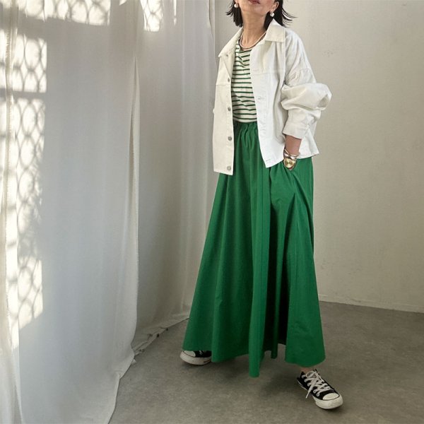 画像32: ●新色追加!!●広がらないフレアスカート●激推し●LAMER着回しアイテム【LIVEご紹介アイテム】●タックフレアスカート (32)