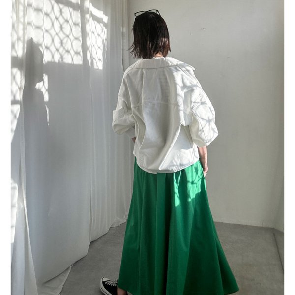 画像28: ●新色追加!!●広がらないフレアスカート●激推し●LAMER着回しアイテム【LIVEご紹介アイテム】●タックフレアスカート (28)