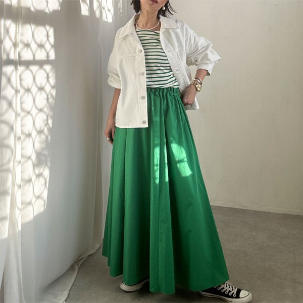 画像31: ●新色追加!!●広がらないフレアスカート●激推し●LAMER着回しアイテム【LIVEご紹介アイテム】●タックフレアスカート (31)