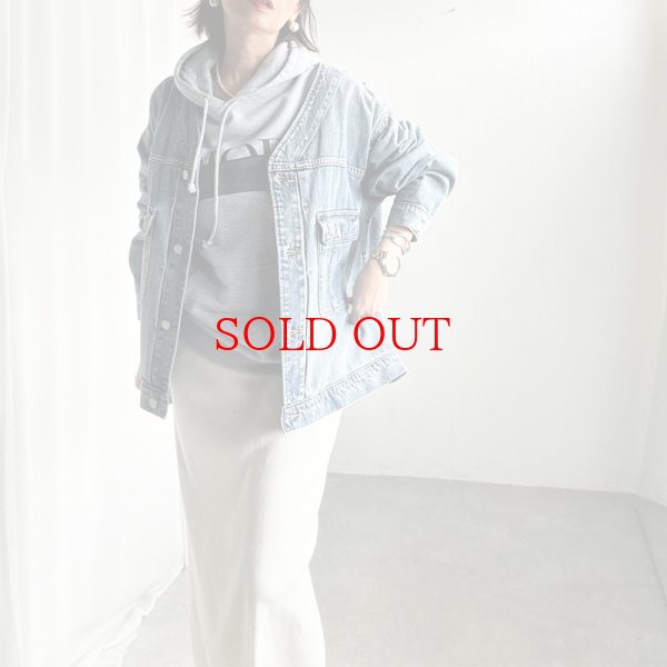 画像14: ●最終追加【1/28 LIVEご紹介アイテム】●ノーカラーデニムジャケット (14)