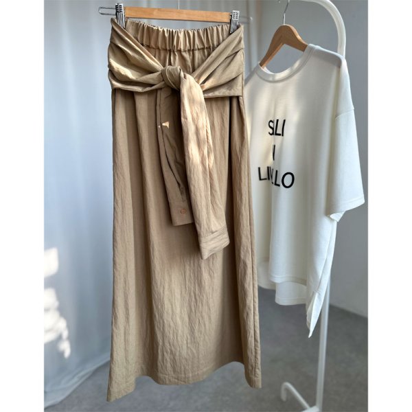 画像4: ●SALE●【LIVEご紹介アイテム】●ウエスト巻スリーブスカート (4)