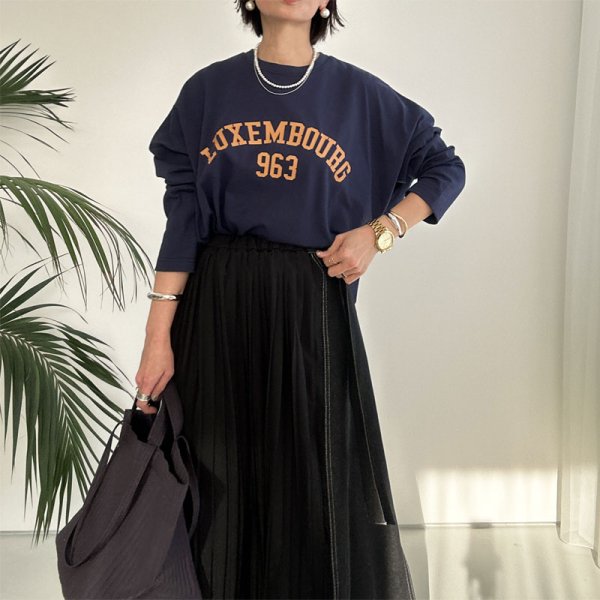 画像2: ●デニム×プリ―ツドッキング(セットアップ可能)●【LIVEご紹介アイテム】プリーツドッキングデニムスカート (2)