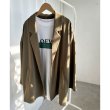 画像1: ●奇跡カラー●カーデの気軽さで羽織れちゃうジャケット!?【LIVEご紹介アイテム】●カーデライクオーバージャケット（カーキブラウン） (1)