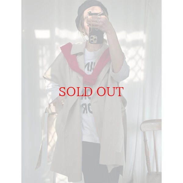 画像2: ●奇跡在庫!!●【LIVEご紹介アイテム】トレンチオーバーベスト (2)