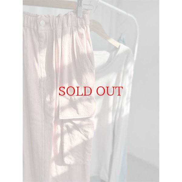 画像5: ●カラーが可愛い!!●【LIVEご紹介アイテム】ピンクリネンカーゴスカート (5)