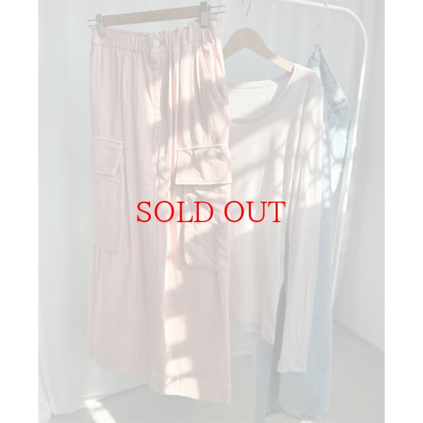 画像2: ●カラーが可愛い!!●【LIVEご紹介アイテム】ピンクリネンカーゴスカート (2)