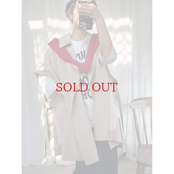 画像3: ●奇跡在庫!!●【LIVEご紹介アイテム】トレンチオーバーベスト (3)