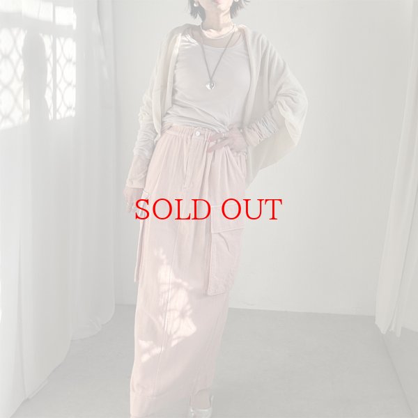 画像9: ●カラーが可愛い!!●【LIVEご紹介アイテム】ピンクリネンカーゴスカート (9)