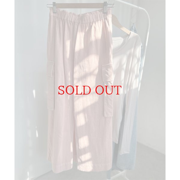 画像4: ●カラーが可愛い!!●【LIVEご紹介アイテム】ピンクリネンカーゴスカート (4)