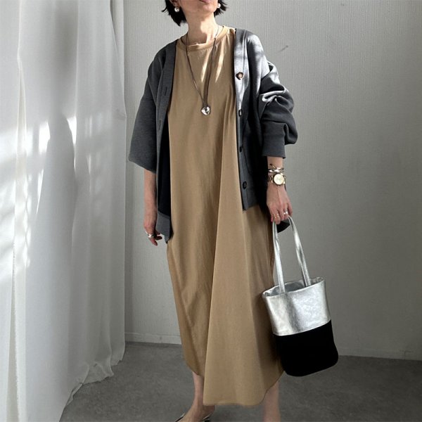 画像6: ●SALE●【LIVEご紹介アイテム】オーバーシルエットドッキングワンピ (6)