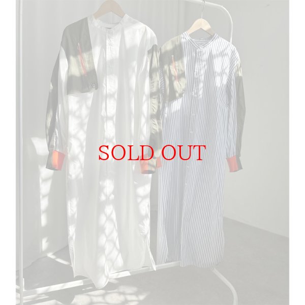 画像5: 【LIVEご紹介アイテム】MA-1ドッキングシャツワンピ (5)