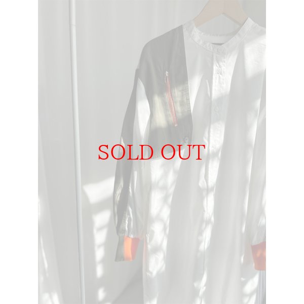 画像3: 【LIVEご紹介アイテム】MA-1ドッキングシャツワンピ (3)