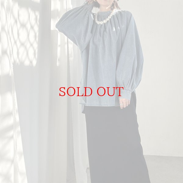 画像3: 【LIVEご紹介アイテム】●バルーンスリーブデニムブラウス (3)