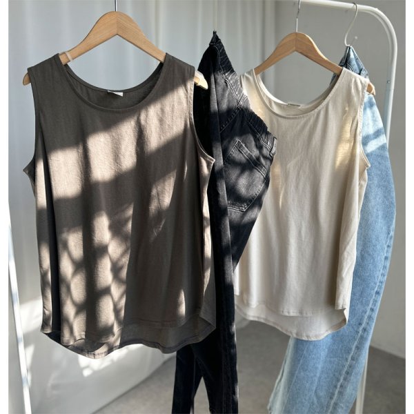 画像2: ●新色登場!!くたっとした風合いと色合いが可愛い●【LIVEご紹介アイテム】●ウォッシュカラータンク (2)
