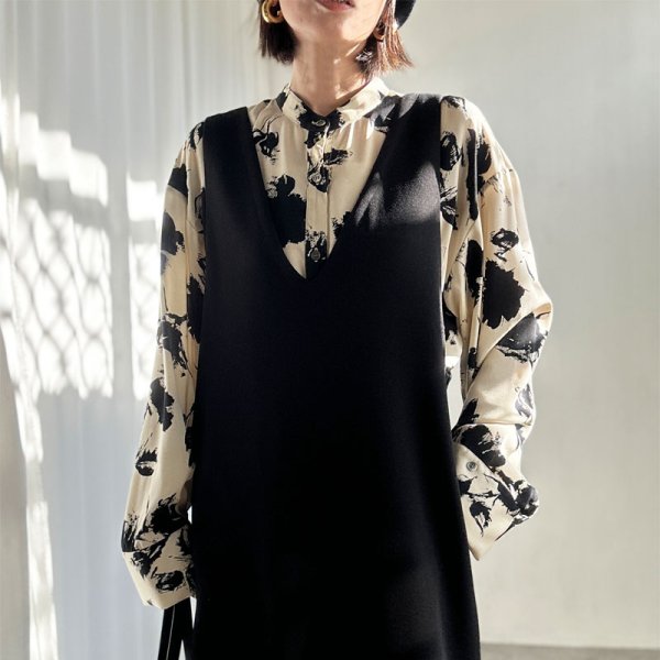 画像4: ●【LIVEご紹介アイテム】●シャドーフラワープリントシャツ (4)