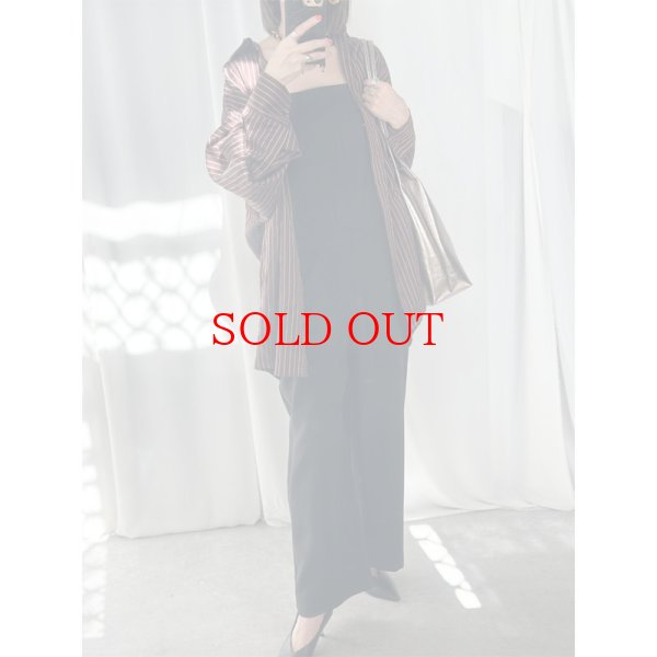 画像4: ●半額SALE●【1/10 LIVEアイテム】●ボルドーストライプシャツ (4)