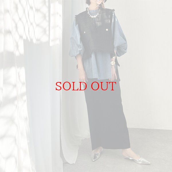 画像5: 【LIVEご紹介アイテム】●バルーンスリーブデニムブラウス (5)