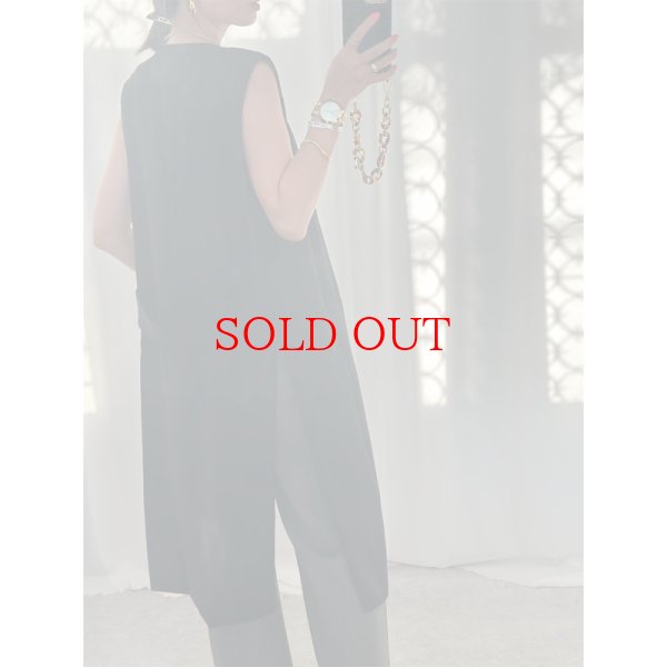 画像4: 【LIVEご紹介アイテム】●ノーカラーロングジレ (4)